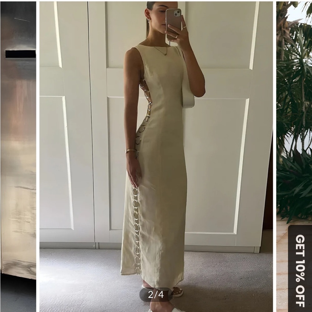 NWT Commense metallic o ring dress